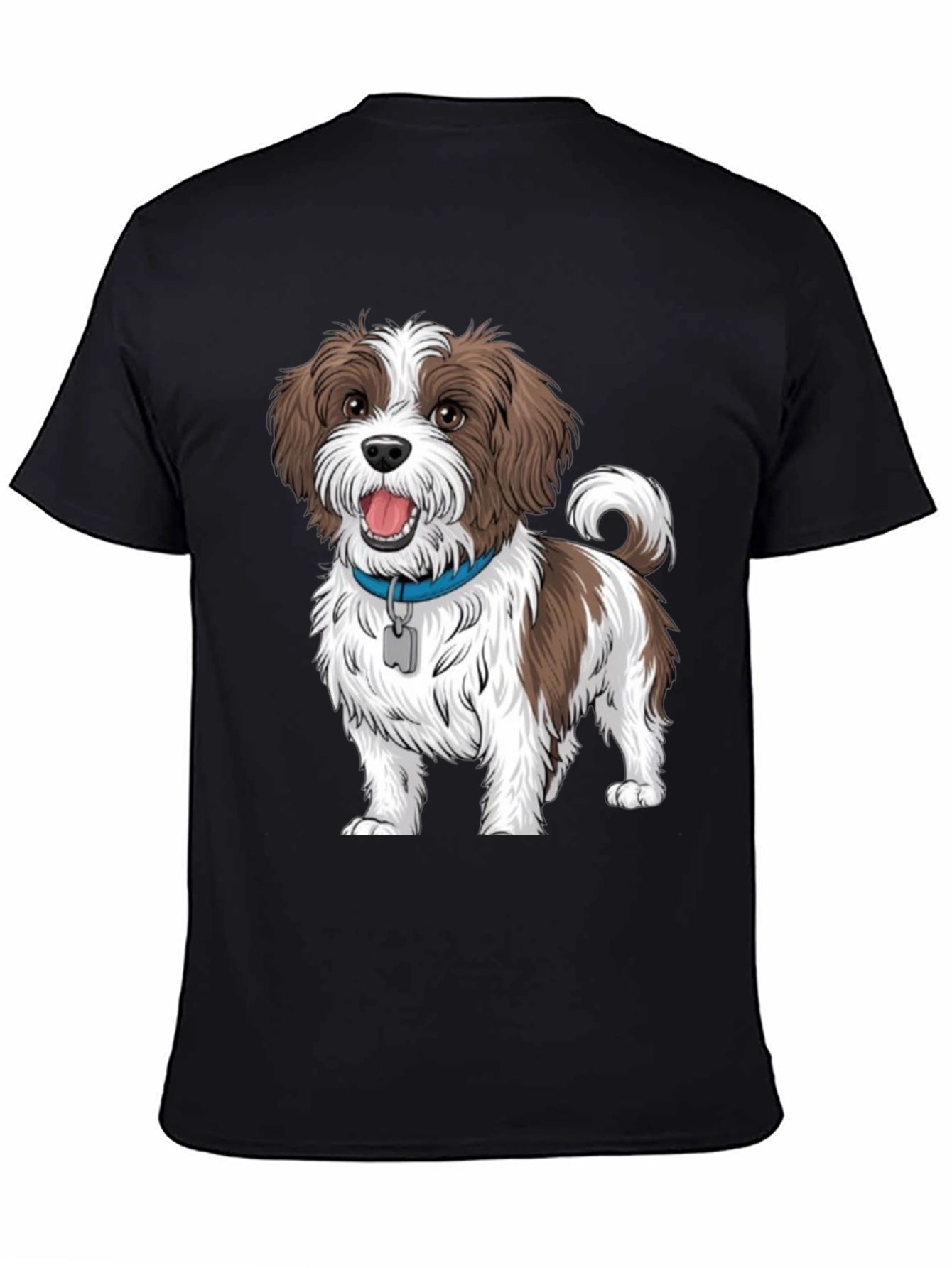 Dog Graphic Tee - Casual Black T-Shirt