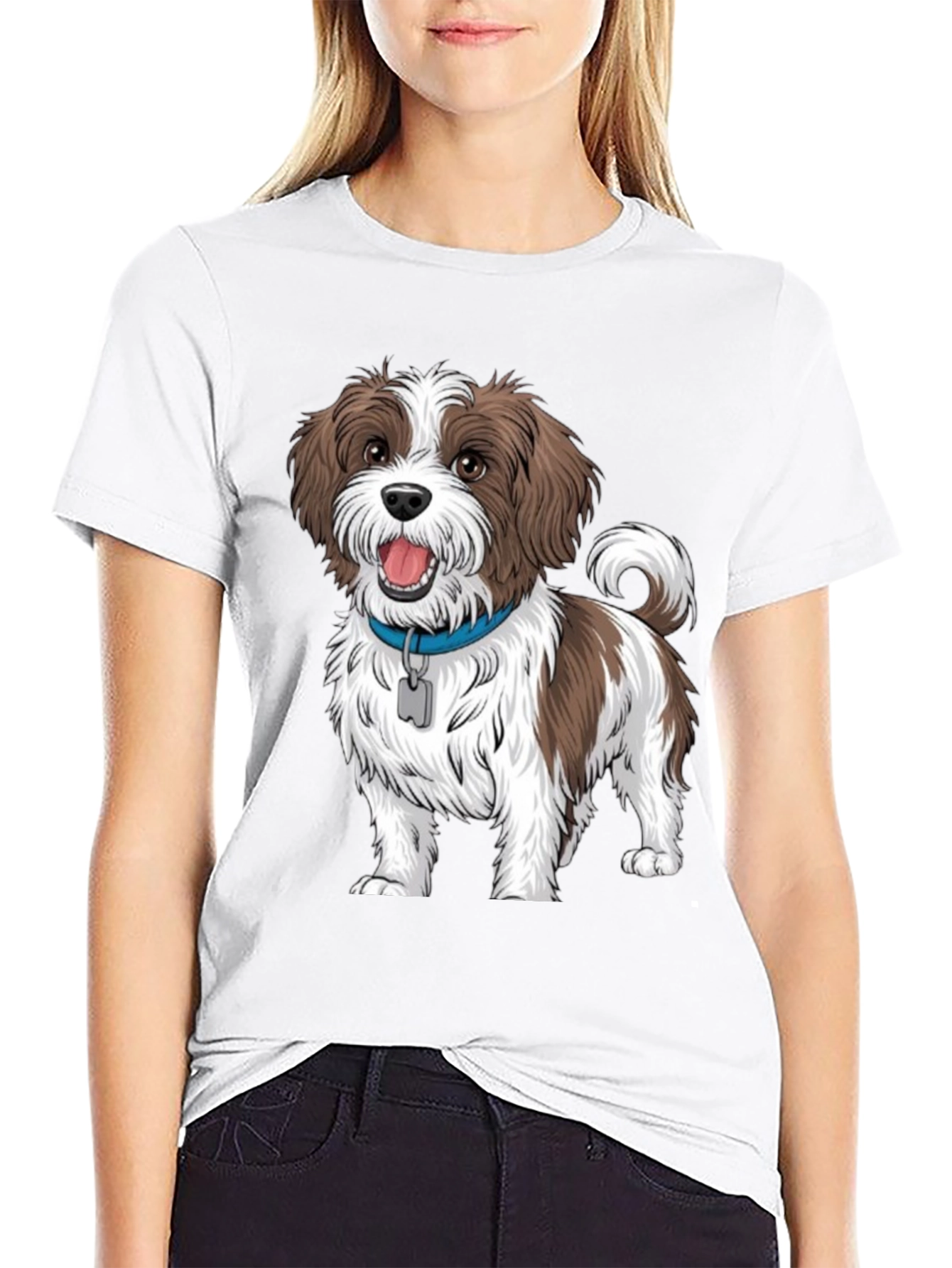 Dog Graphic Tee - Casual Black T-Shirt