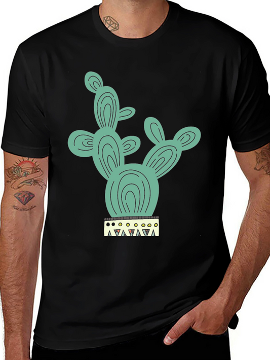 Cactus Tee - Trendy Graphic Print T-Shirt