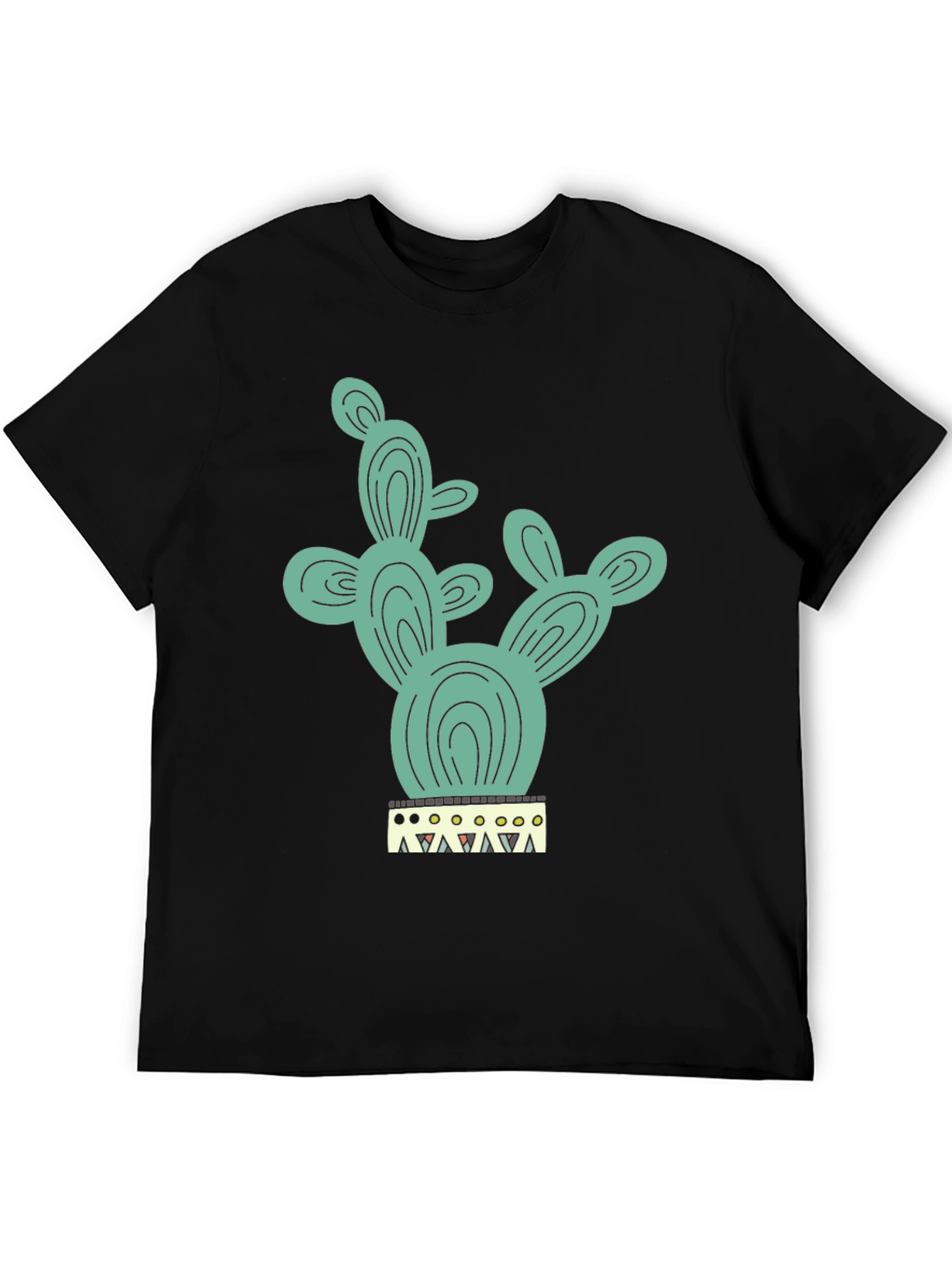 Cactus Tee - Trendy Graphic Print T-Shirt