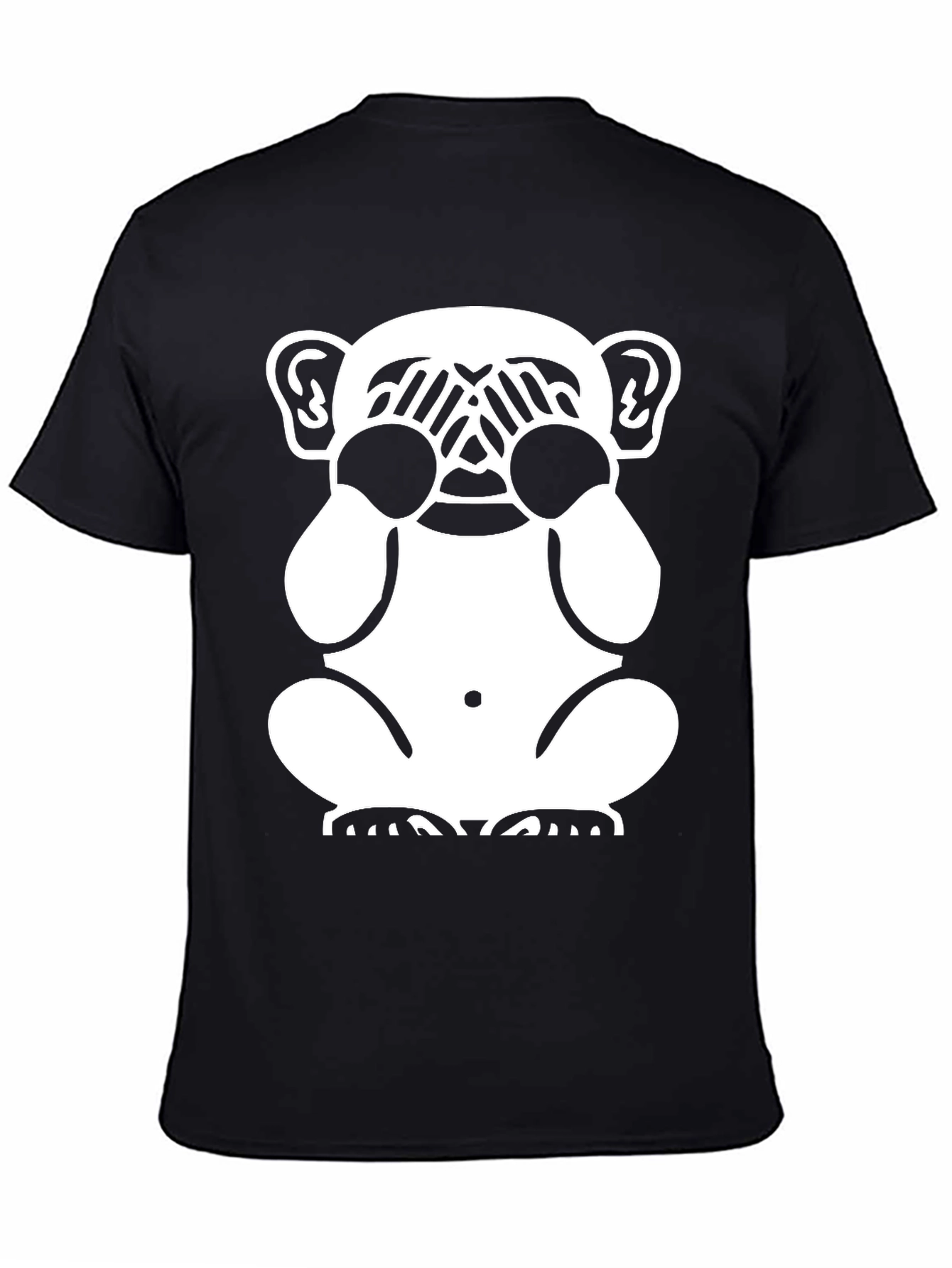 Hear No Evil Monkey Graphic Tee - Black