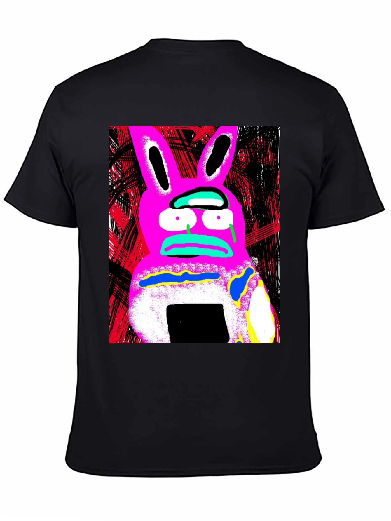 Surreal Pink Bunny Graphic Tee - Unique Design