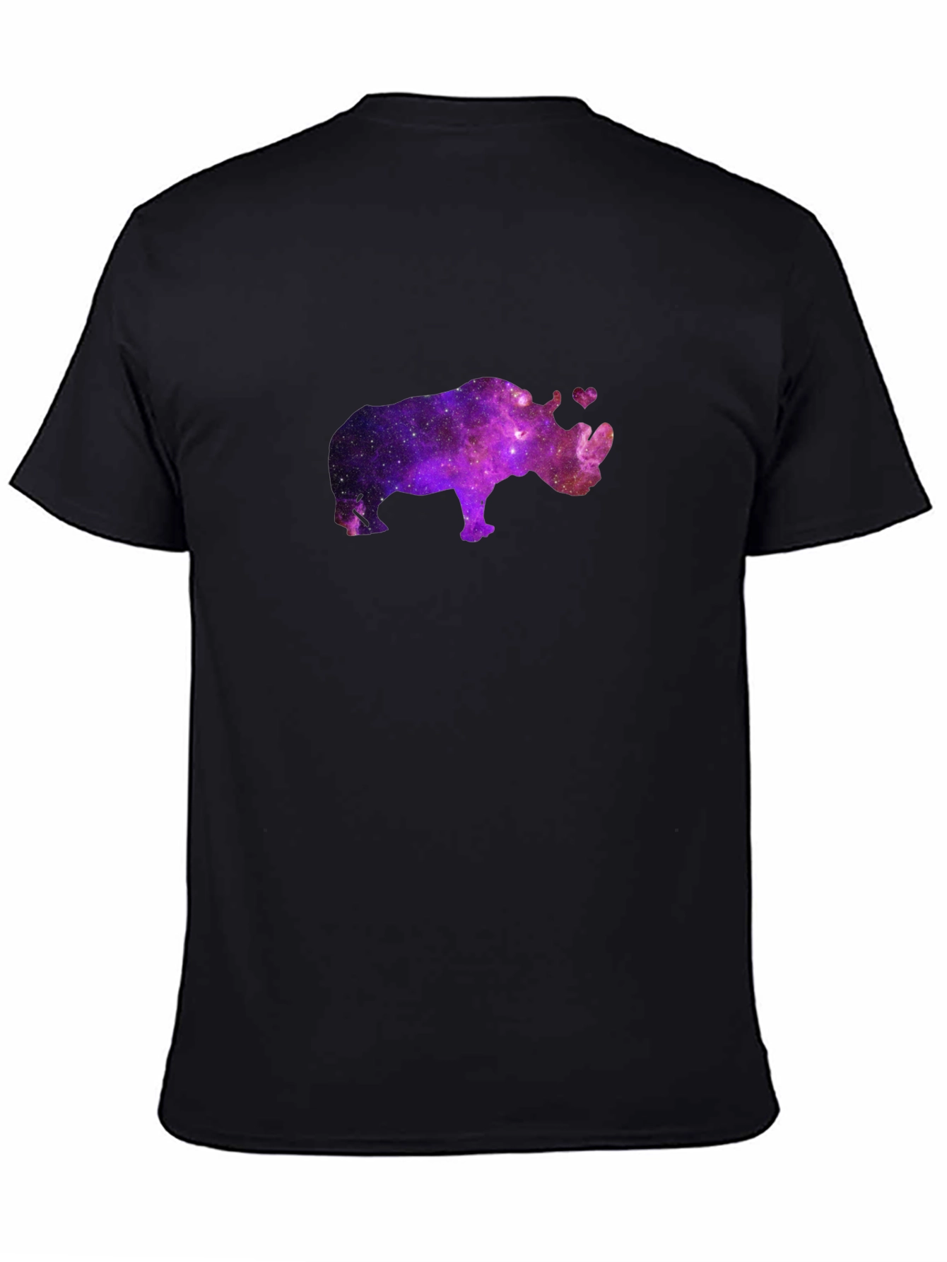 Galaxy Rhino T-Shirt - Black Crew Neck