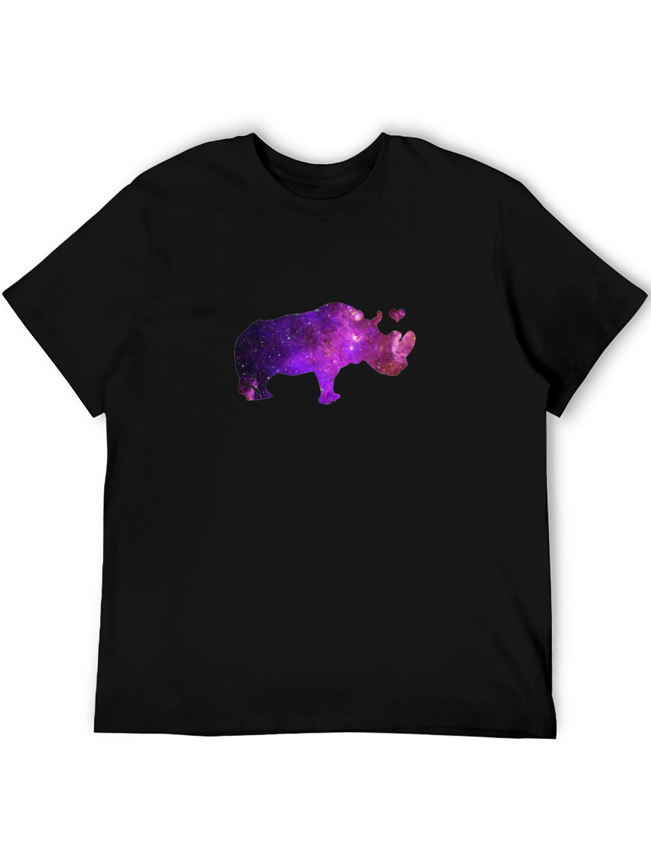 Galaxy Rhino T-Shirt - Black Crew Neck