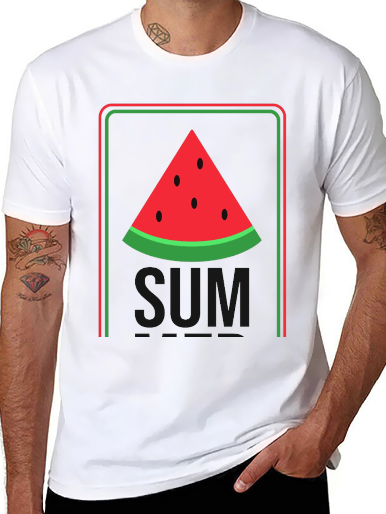 Watermelon Slim Fit T-Shirt - Summer Style