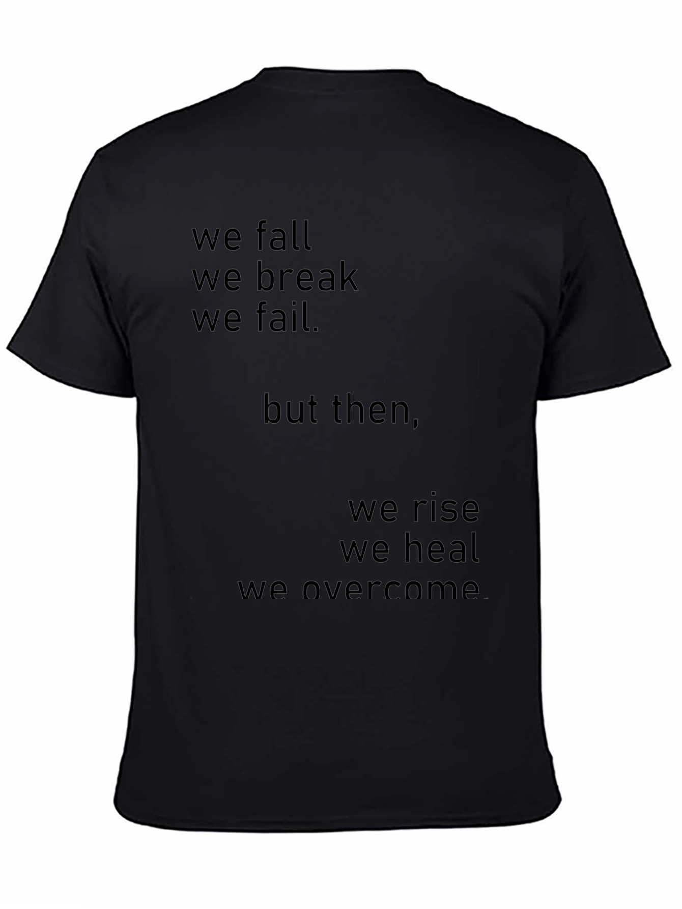 Inspirational Graphic Tee - Fall Rise Overcome