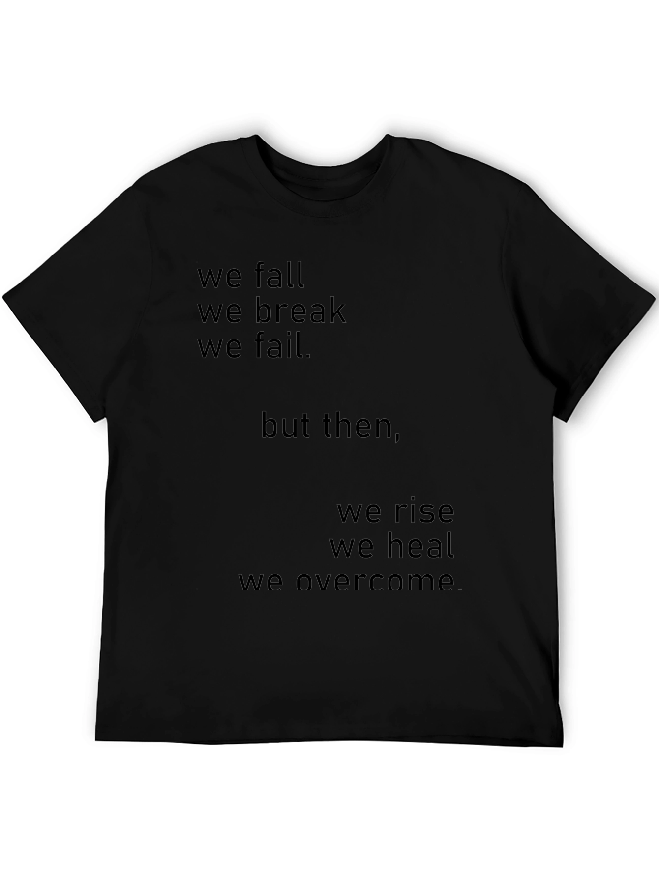 Inspirational Graphic Tee - Fall Rise Overcome
