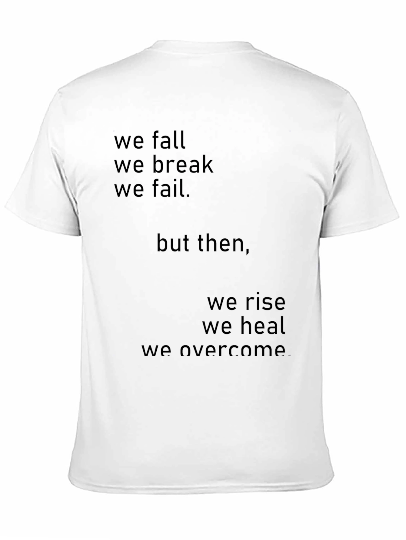 Inspirational Graphic Tee - Fall Rise Overcome
