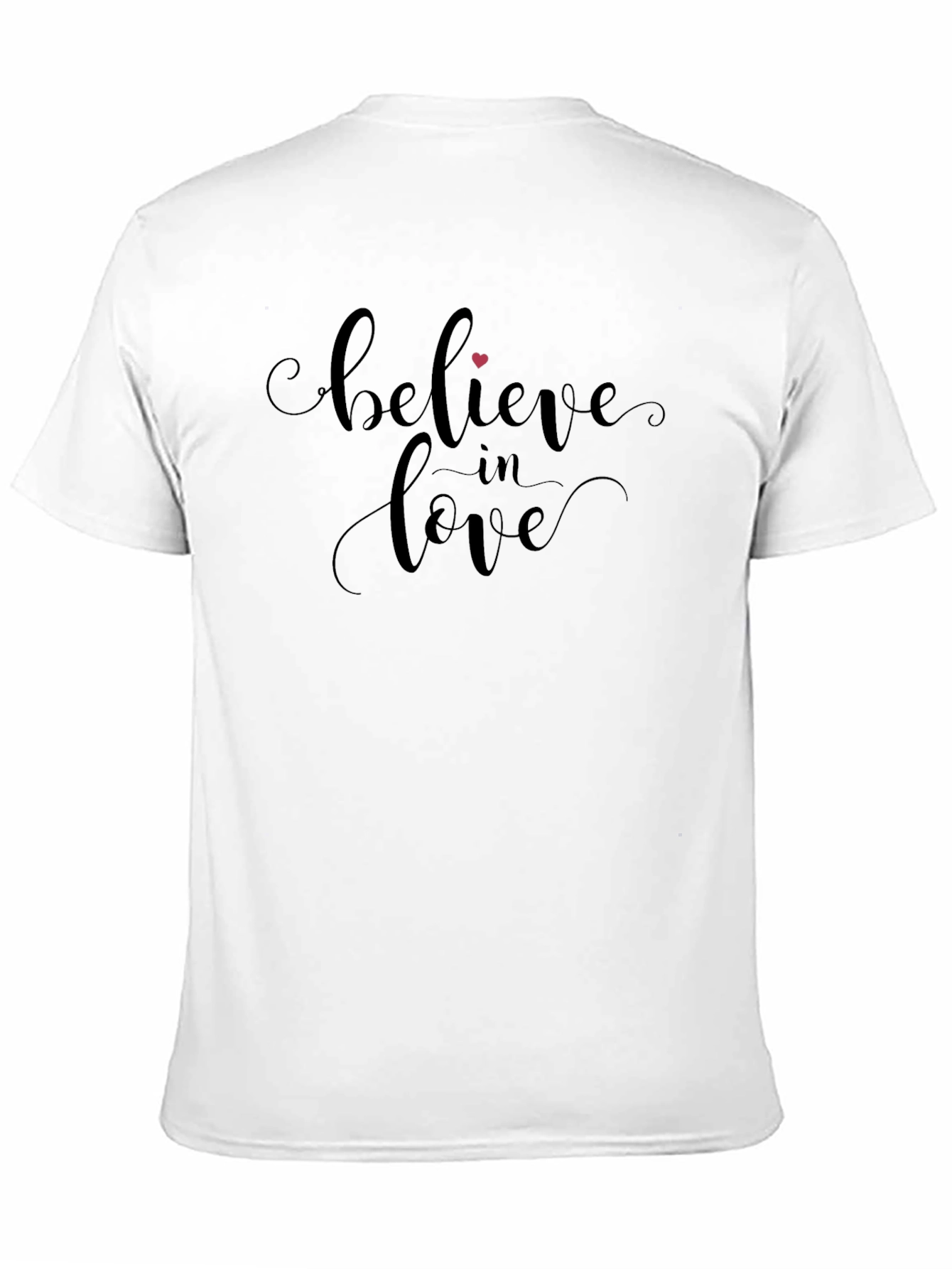 Believe in Love Black Graphic T-Shirt