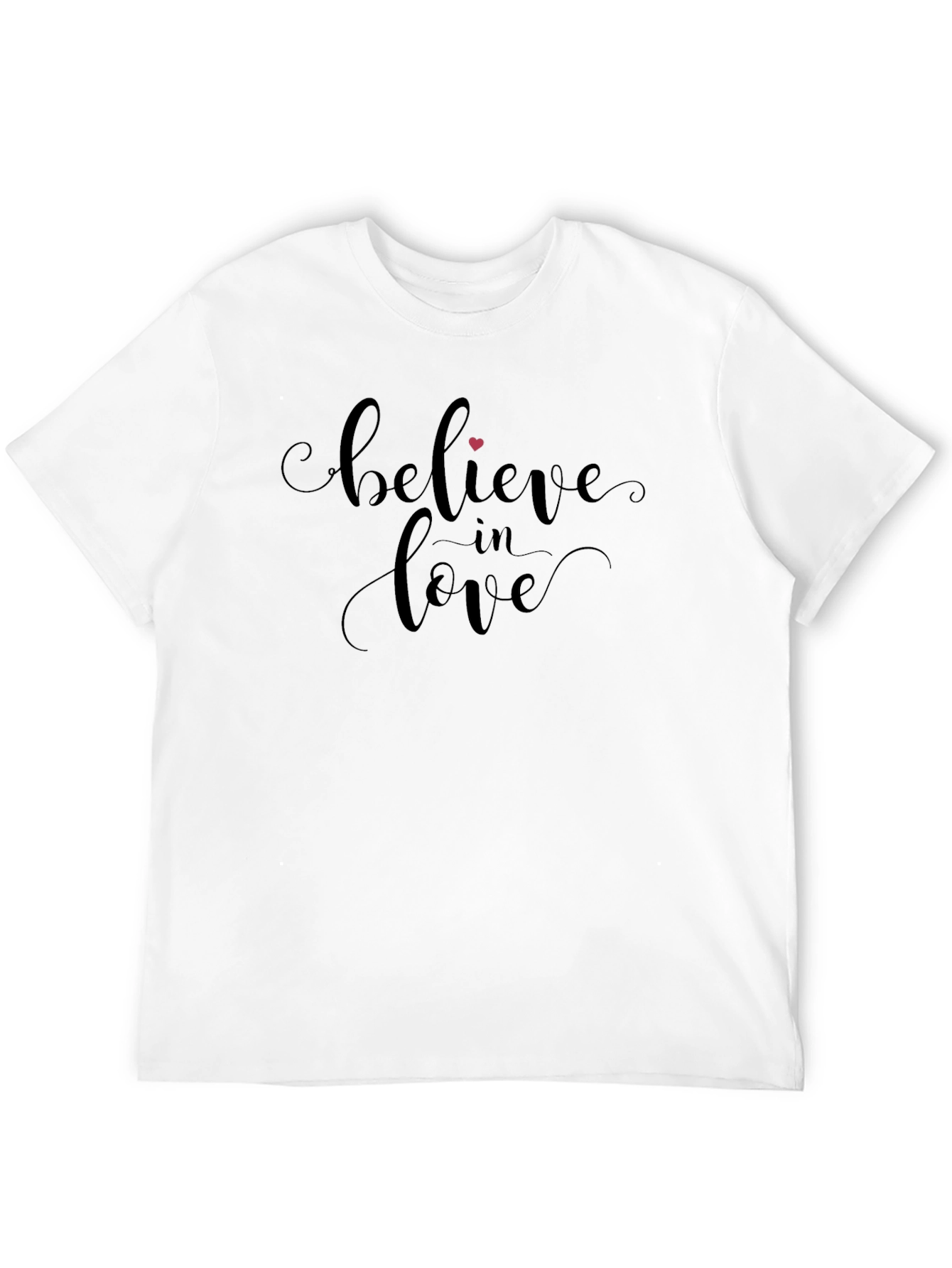 Believe in Love Black Graphic T-Shirt