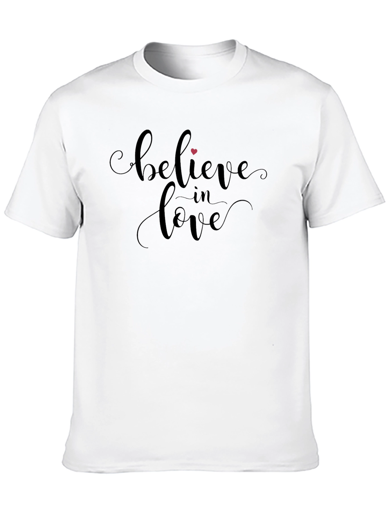 Believe in Love Black Graphic T-Shirt