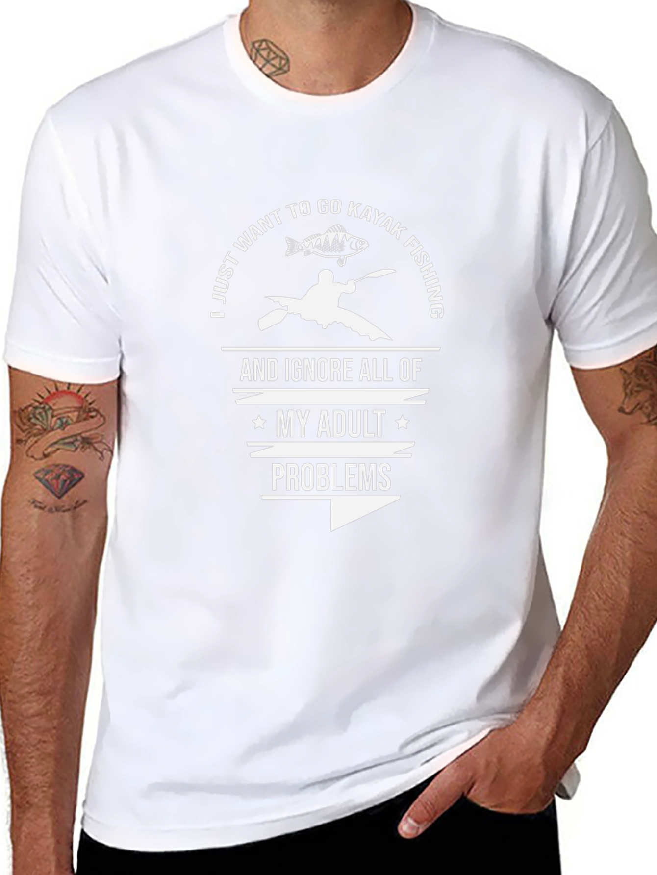 Kayak Fishing Adult Problems T-Shirt