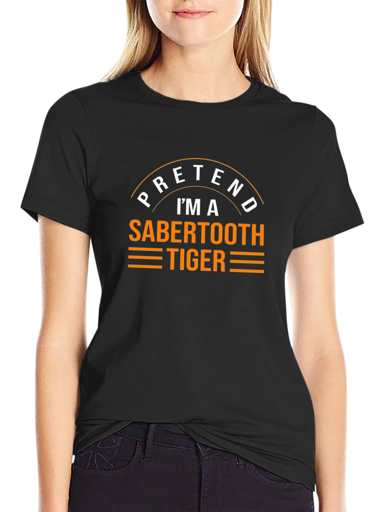 Pretend Im a Sabertooth Tiger Funny Graphic Tee