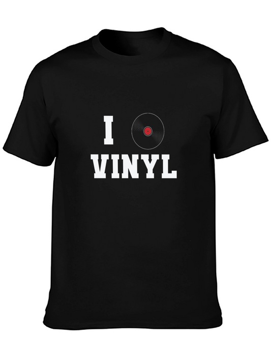 I Heart Vinyl Graphic Tee - Music Lover Shirt