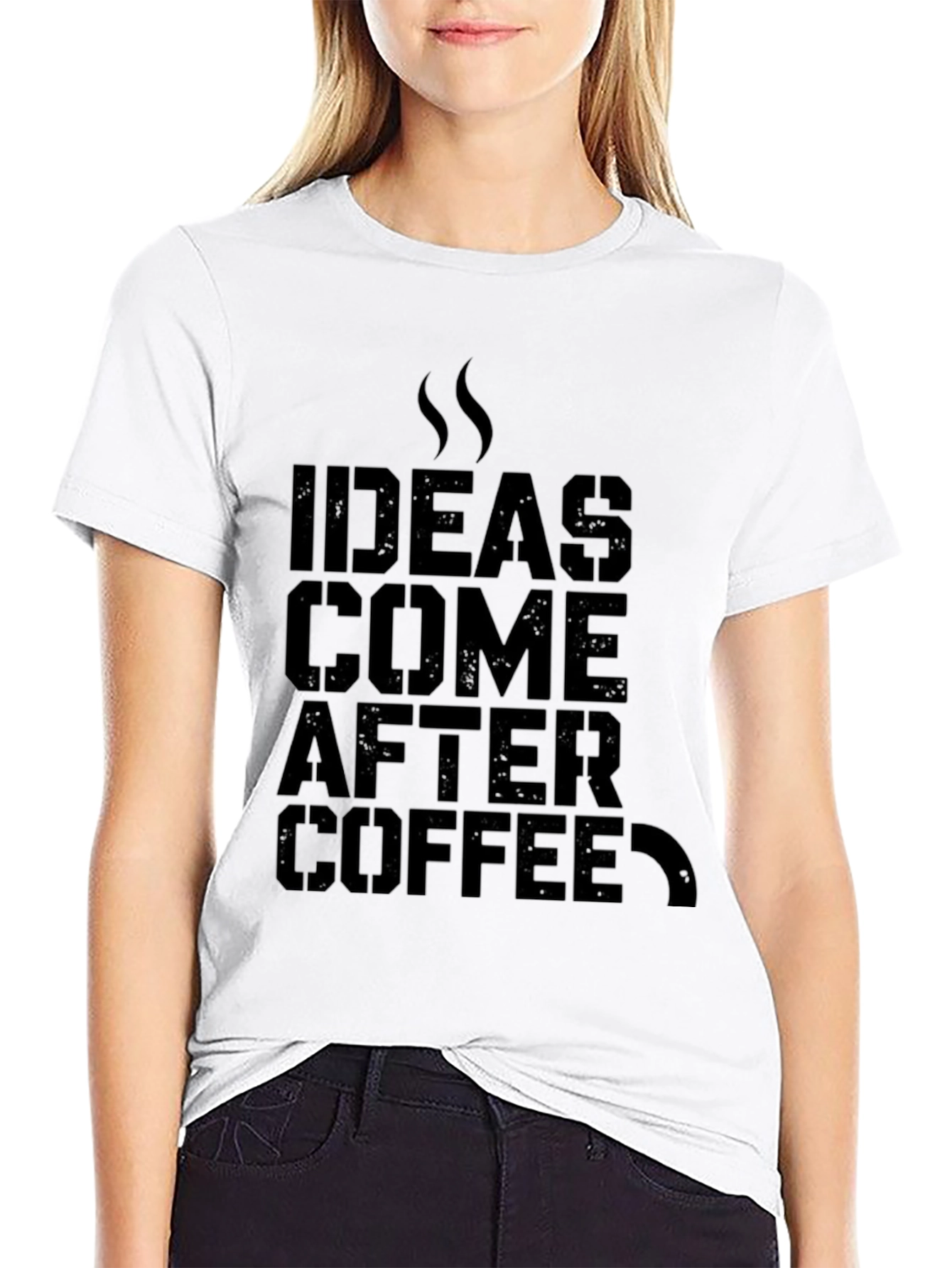 Ideas Come After Coffee Graphic T-Shirt