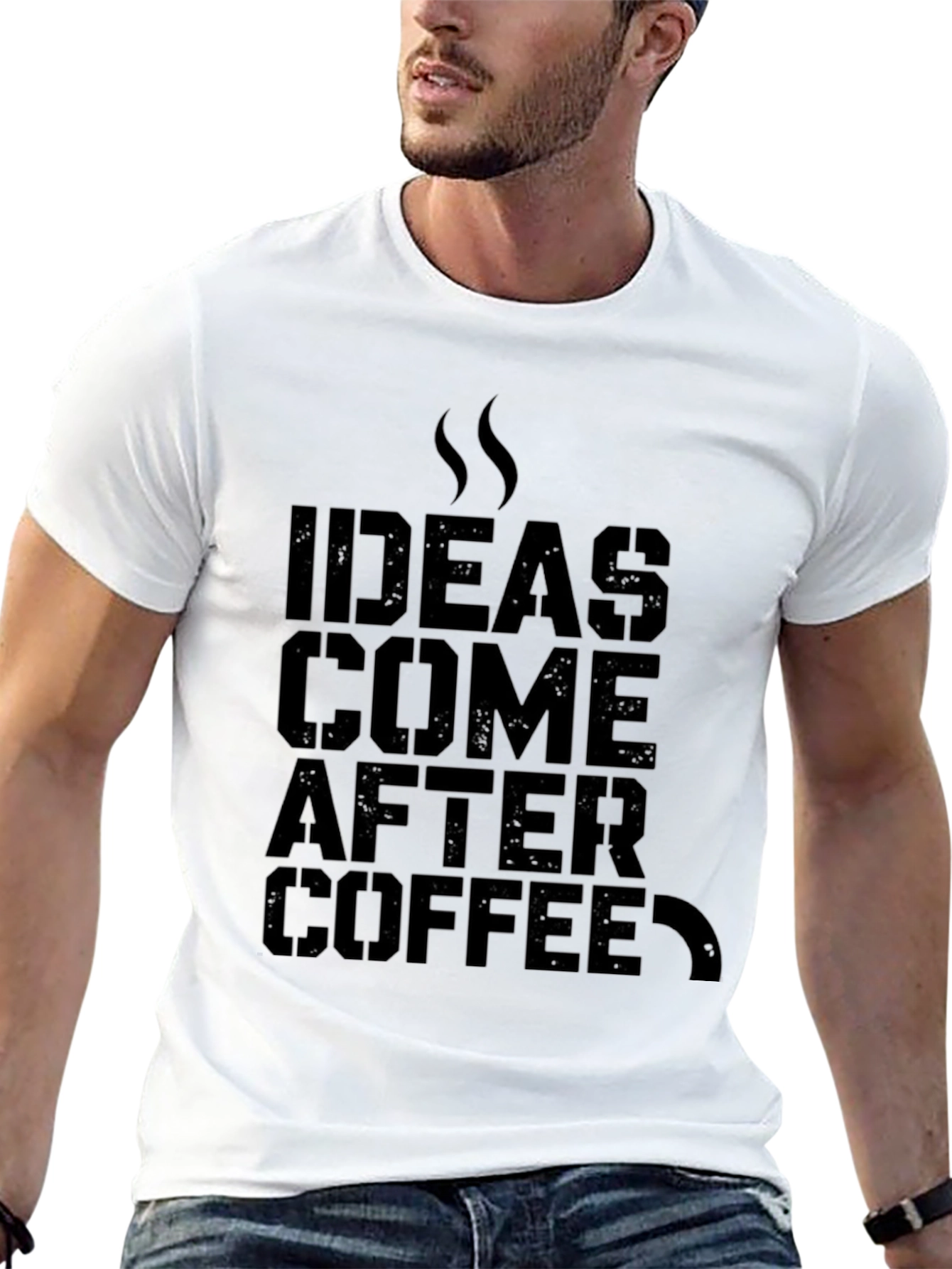 Ideas Come After Coffee Graphic T-Shirt