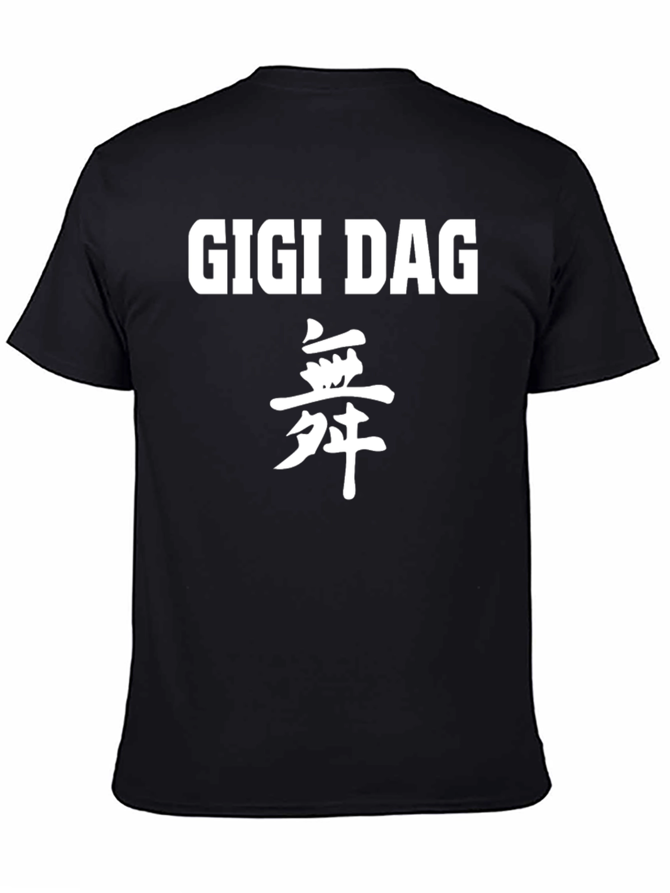 Gigi Dag Graphic T-Shirt Black Cotton Casual Tee