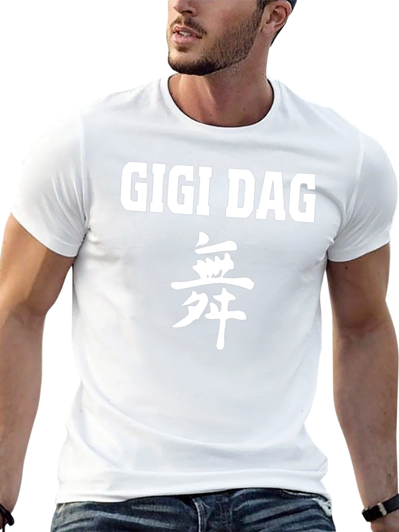 Gigi Dag Graphic T-Shirt Black Cotton Casual Tee