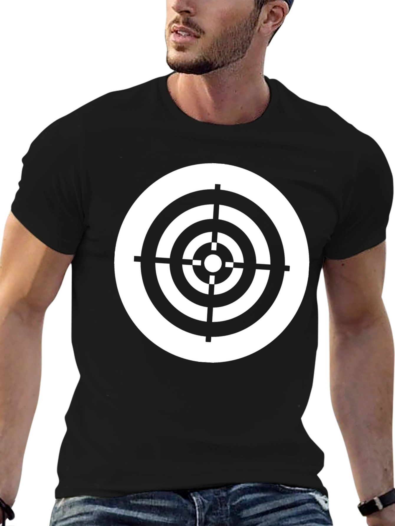 Target Graphic Tee - Black Cotton Blend