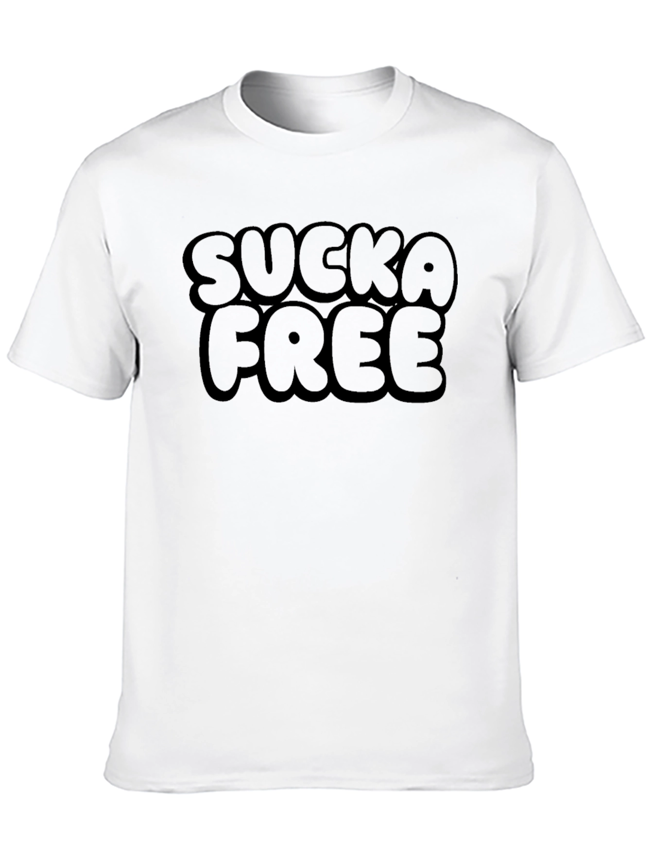 Sucka Free Black Graphic T-Shirt - Mens Crew Neck