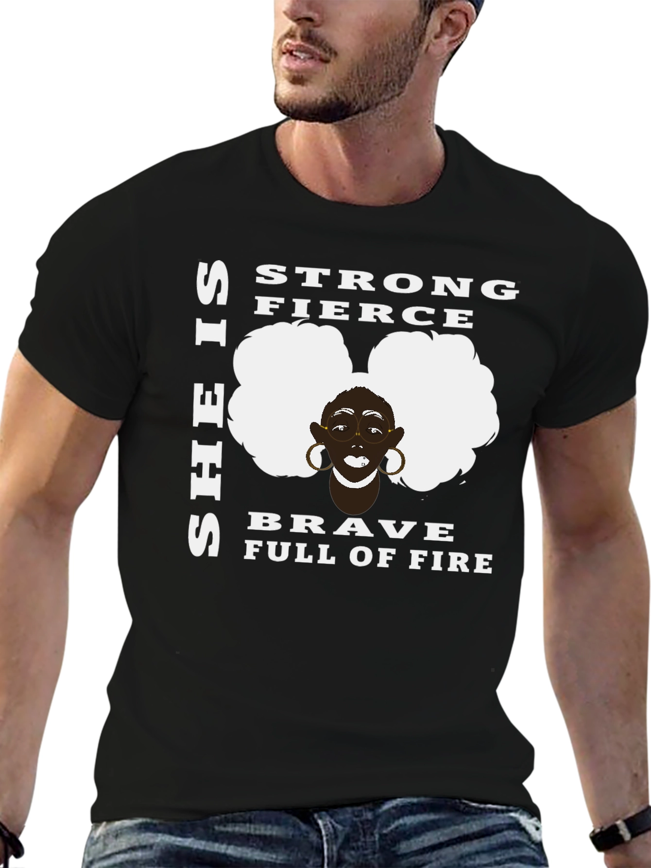 Strong & Fierce Black Woman Graphic Tee