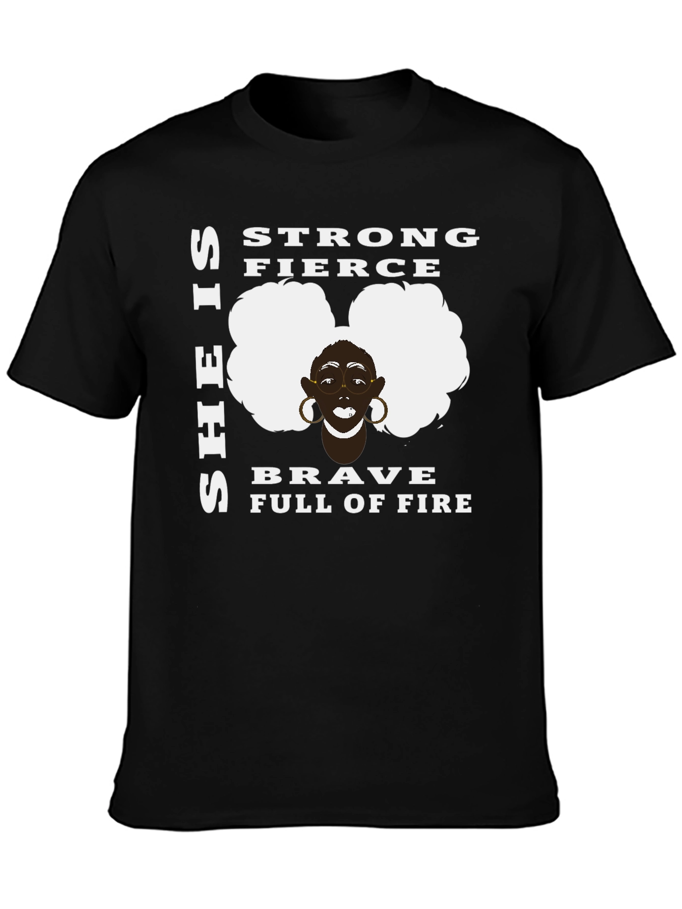 Strong & Fierce Black Woman Graphic Tee