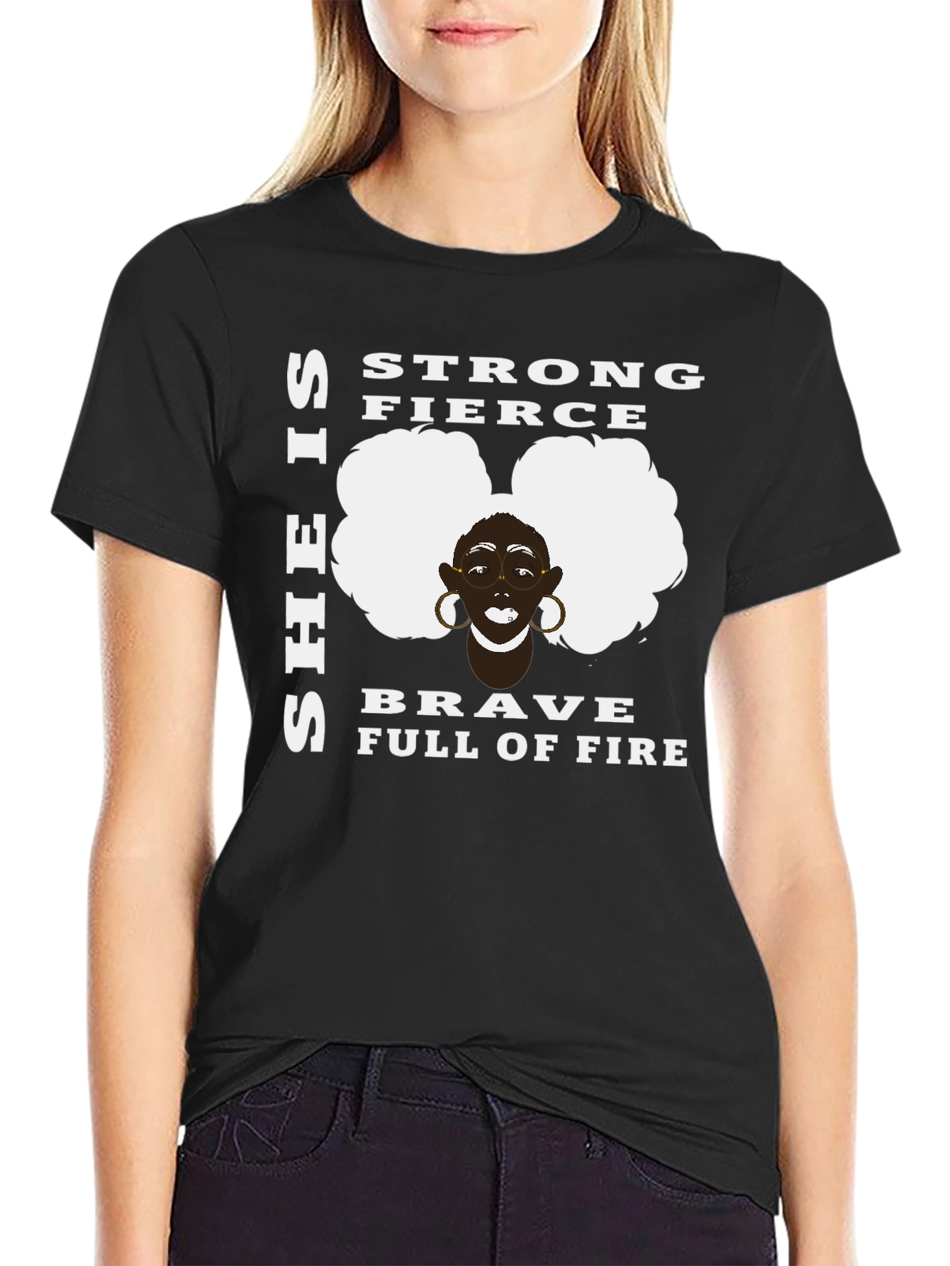 Strong & Fierce Black Woman Graphic Tee