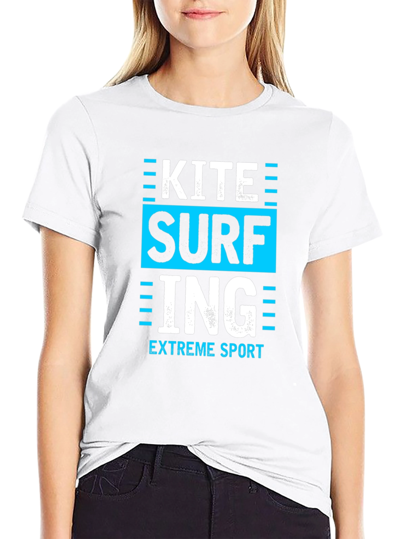 Kite Surfing Extreme Sport Black T-Shirt