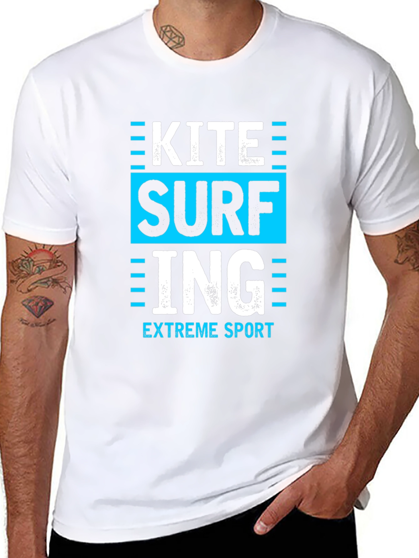 Kite Surfing Extreme Sport Black T-Shirt