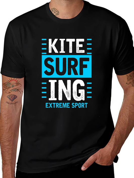Kite Surfing Extreme Sport Black T-Shirt