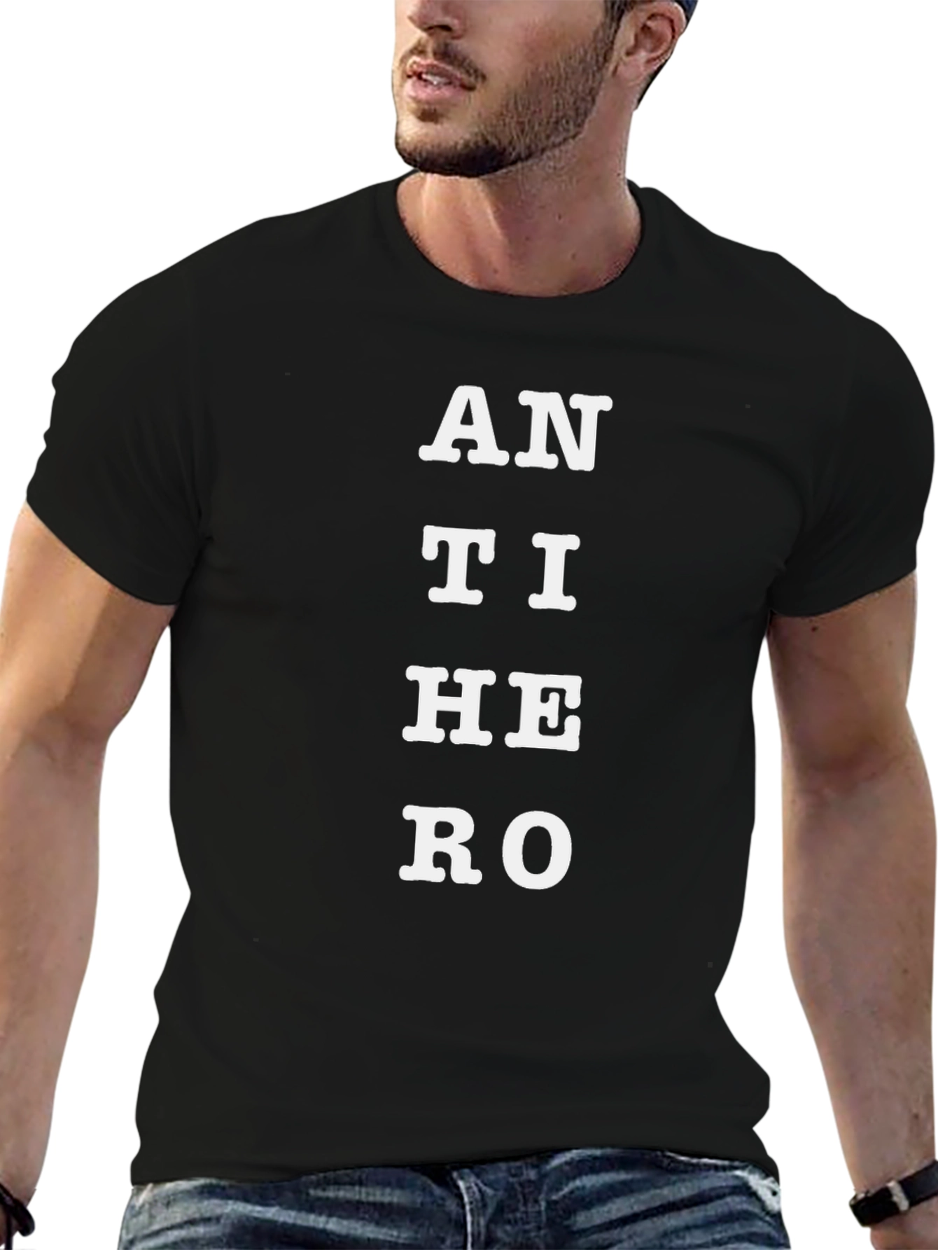 Anti Hero Graphic Tee - Bold Black T-Shirt