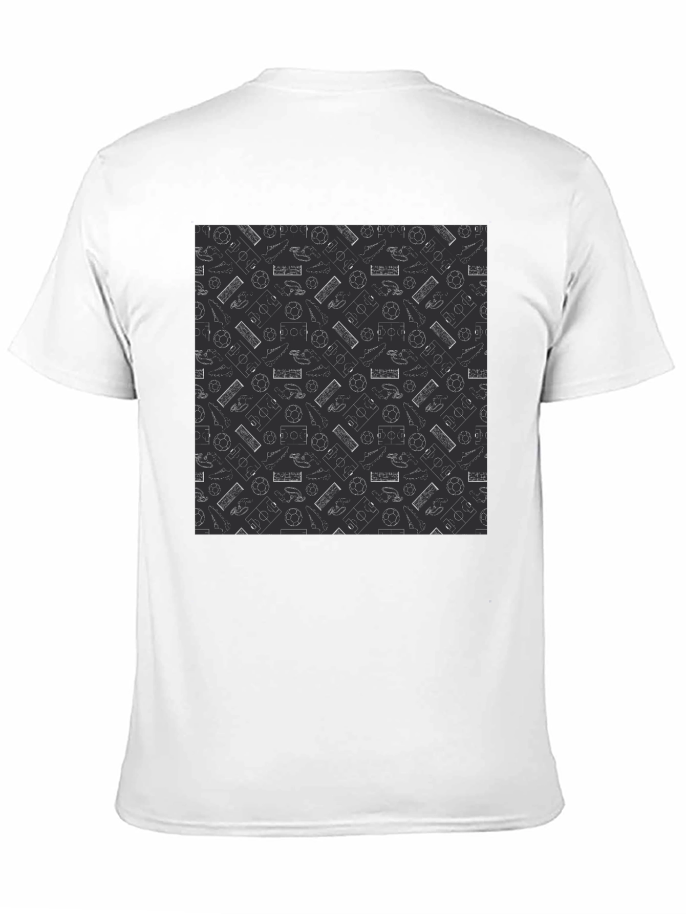 Soccer Pattern Black T-Shirt