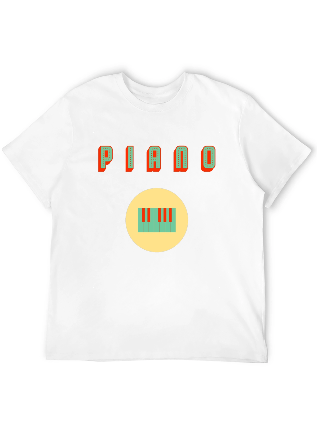 Piano Graphic Tee - Black Cotton