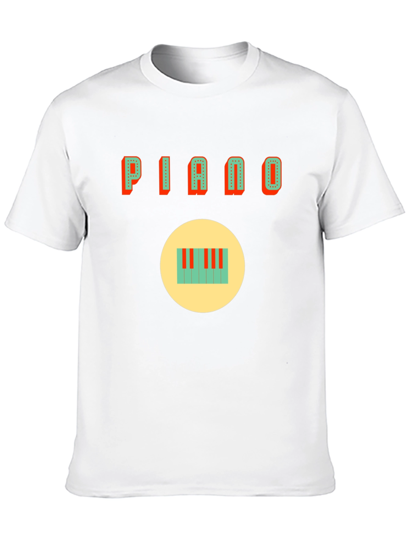 Piano Graphic Tee - Black Cotton