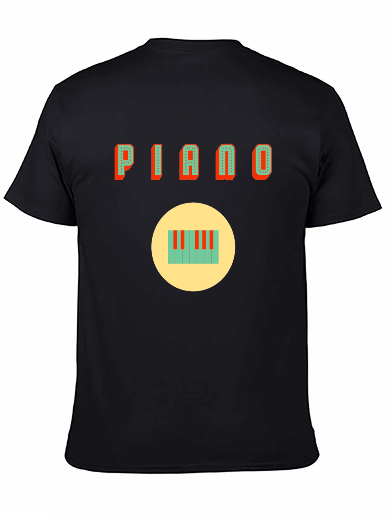 Piano Graphic Tee - Black Cotton
