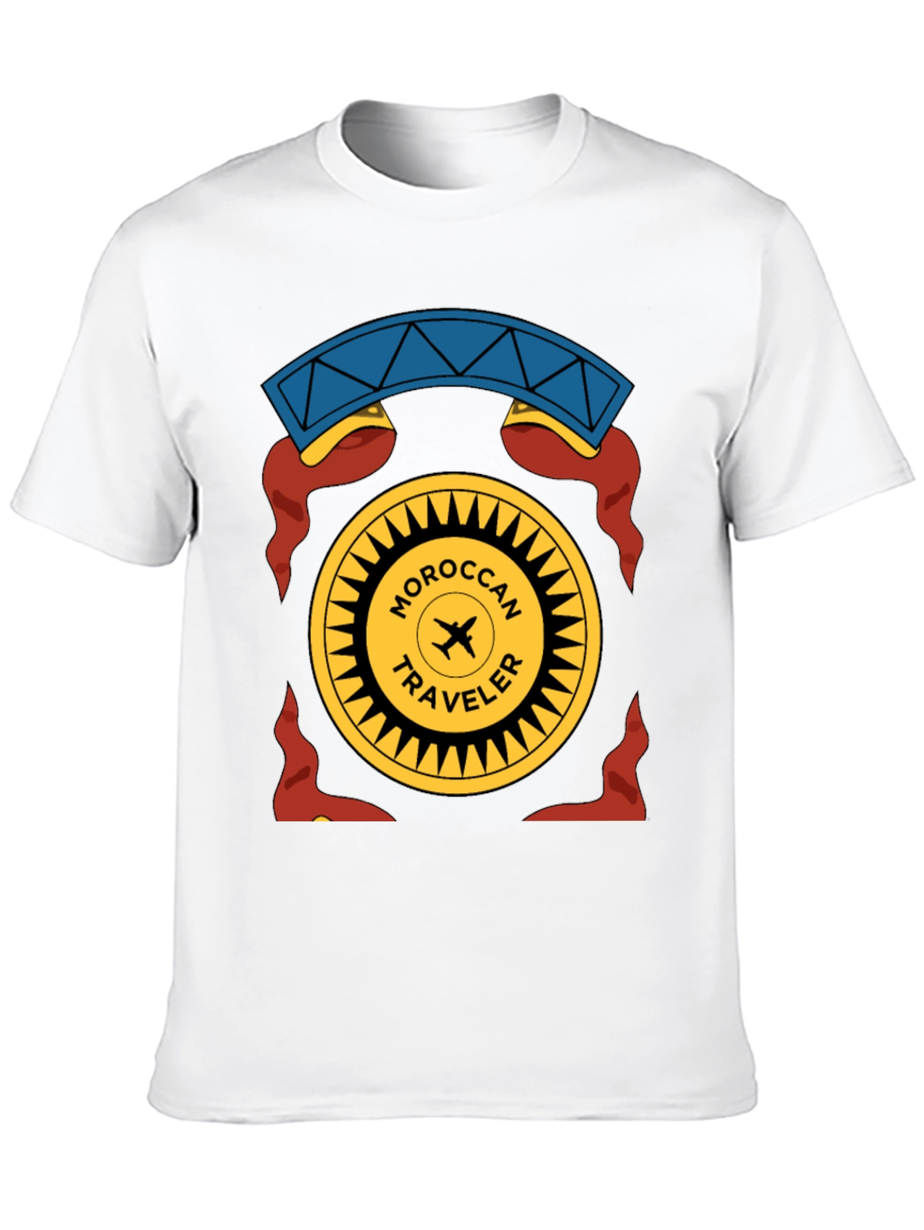 Moroccan Traveler Graphic T-Shirt - Black