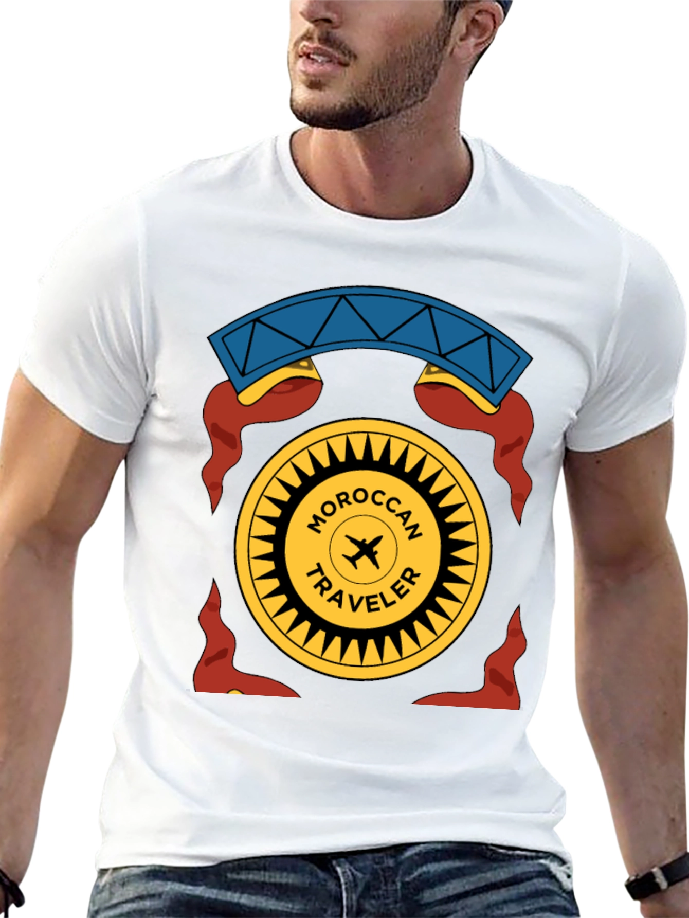 Moroccan Traveler Graphic T-Shirt - Black