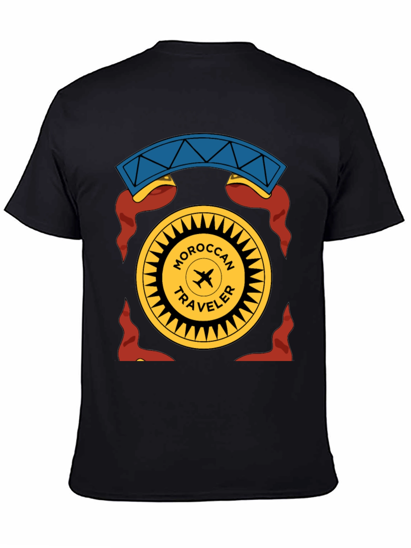 Moroccan Traveler Graphic T-Shirt - Black