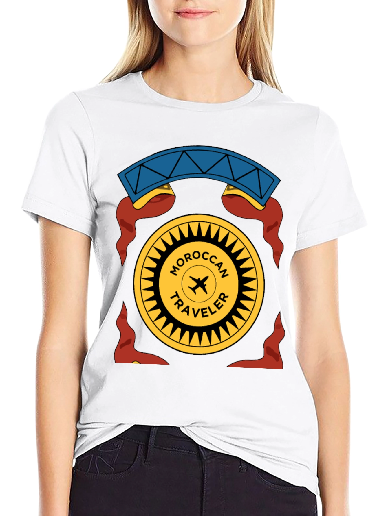 Moroccan Traveler Graphic T-Shirt - Black