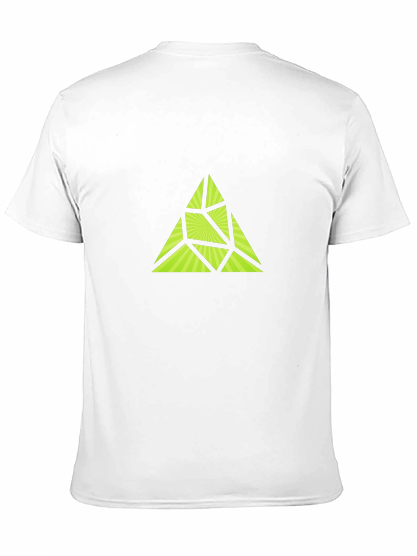 Geometric Triangle Graphic Black T-Shirt