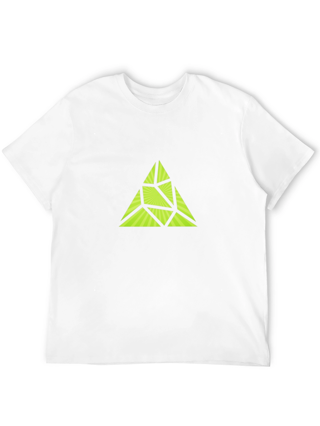 Geometric Triangle Graphic Black T-Shirt