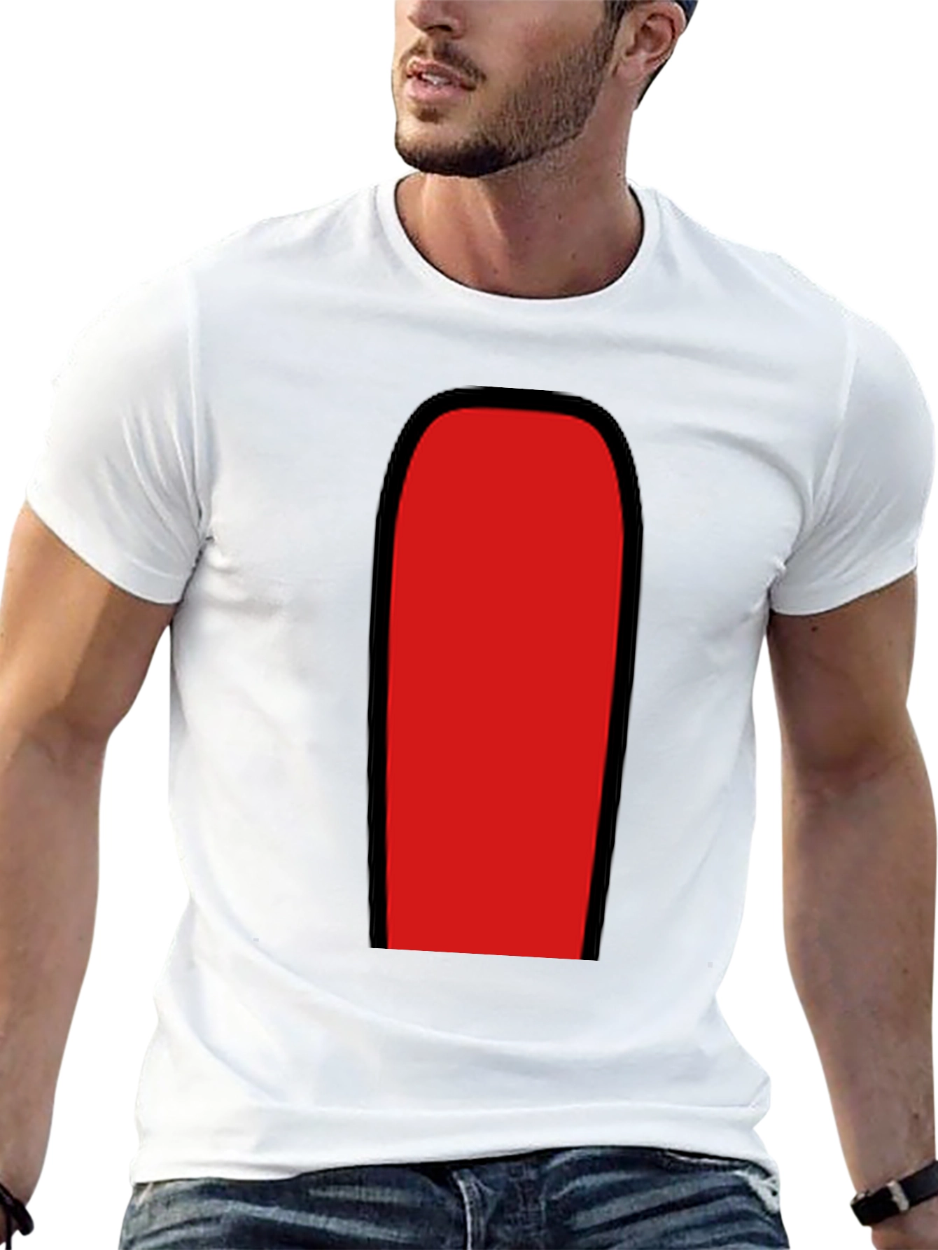 Red Among Us Crewmate Black T-Shirt