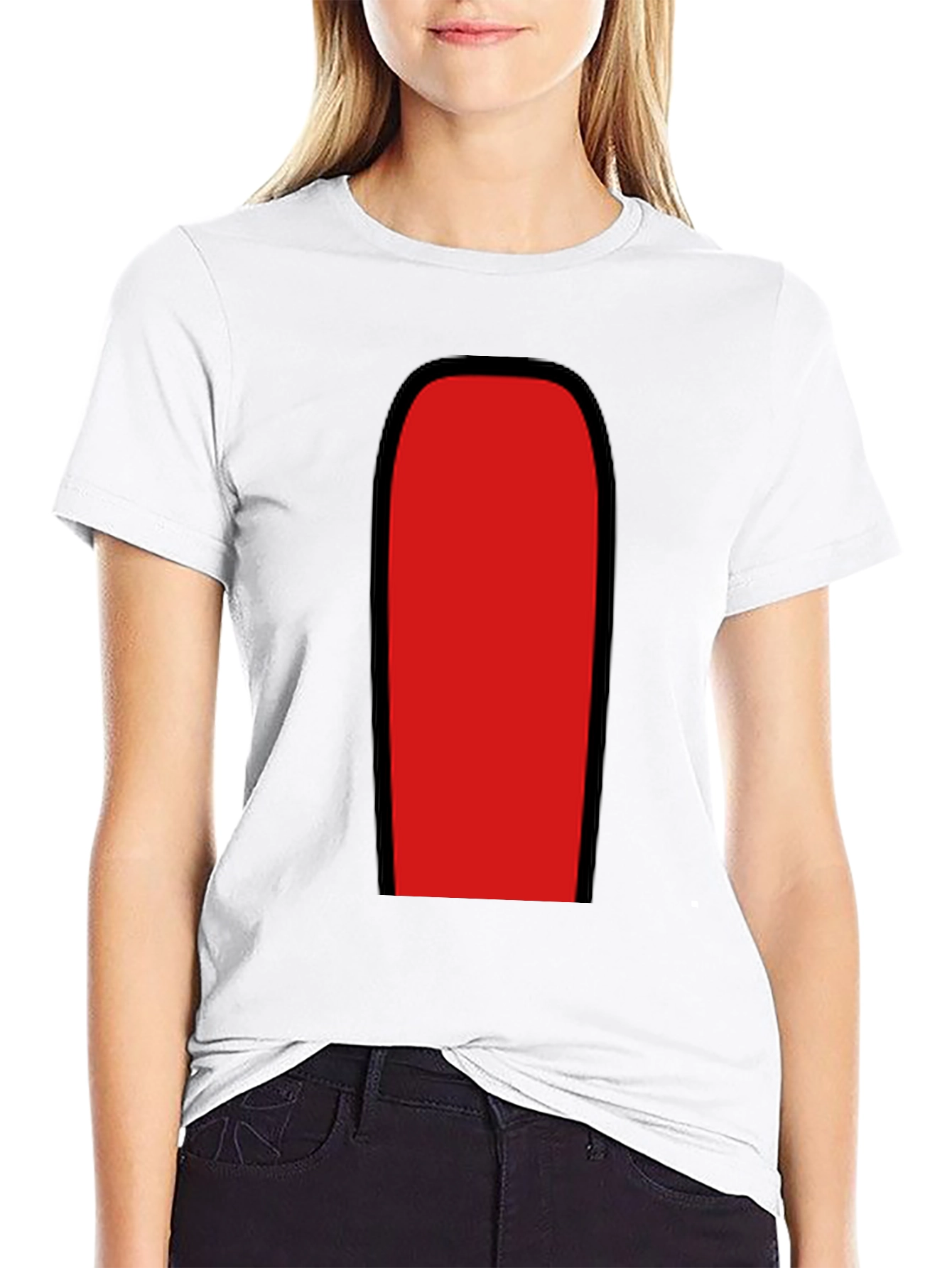 Red Among Us Crewmate Black T-Shirt