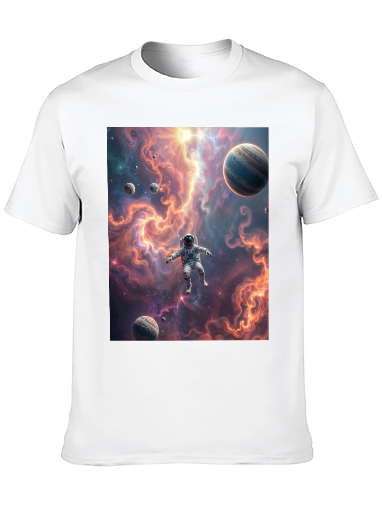 Astronaut Galaxy Black T-Shirt