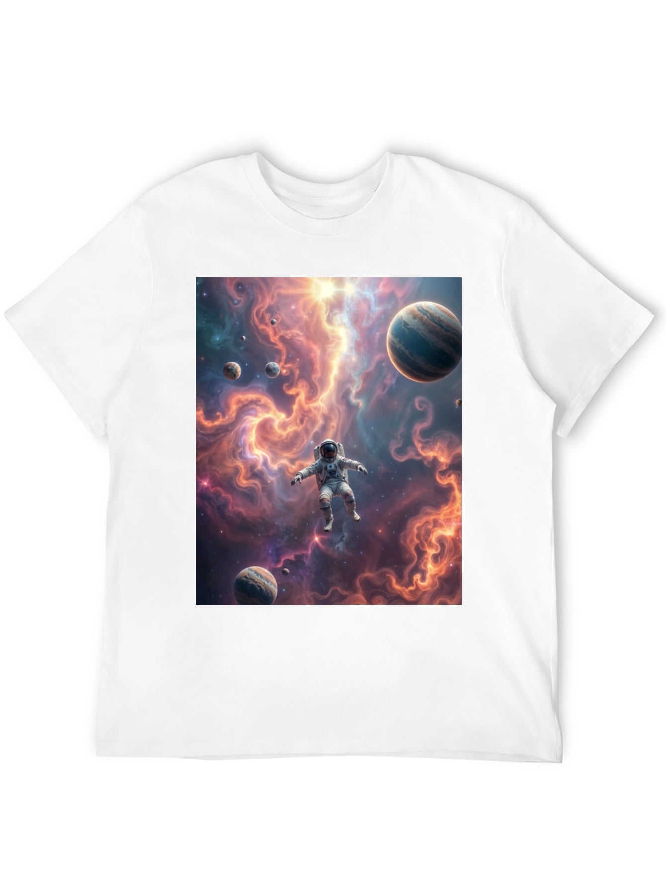 Astronaut Galaxy Black T-Shirt