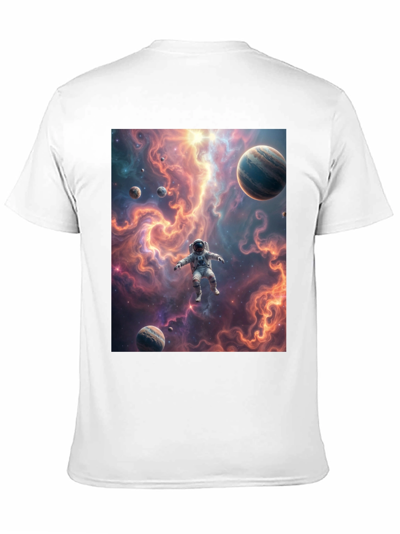 Astronaut Galaxy Black T-Shirt