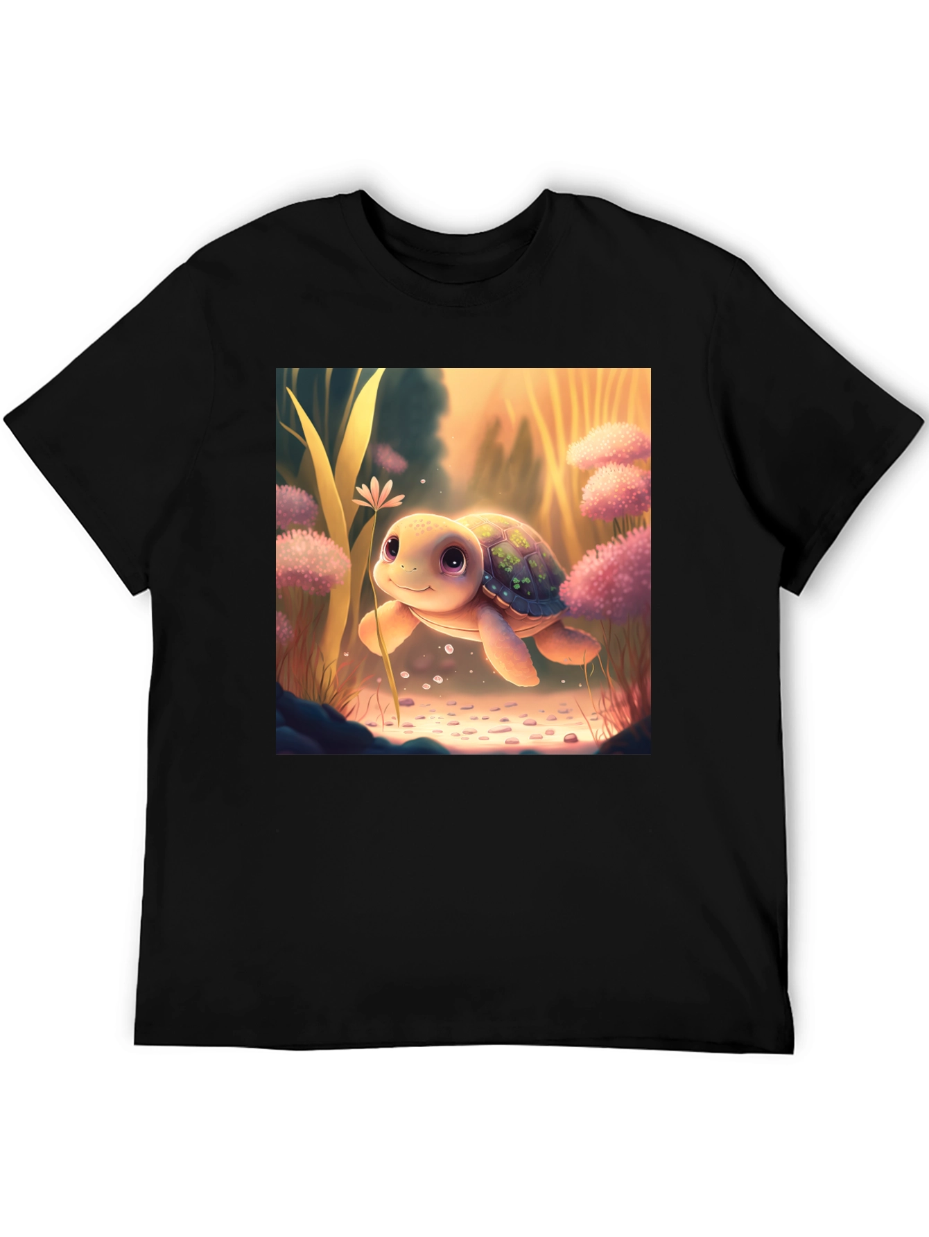 Cute Turtle Graphic T-Shirt