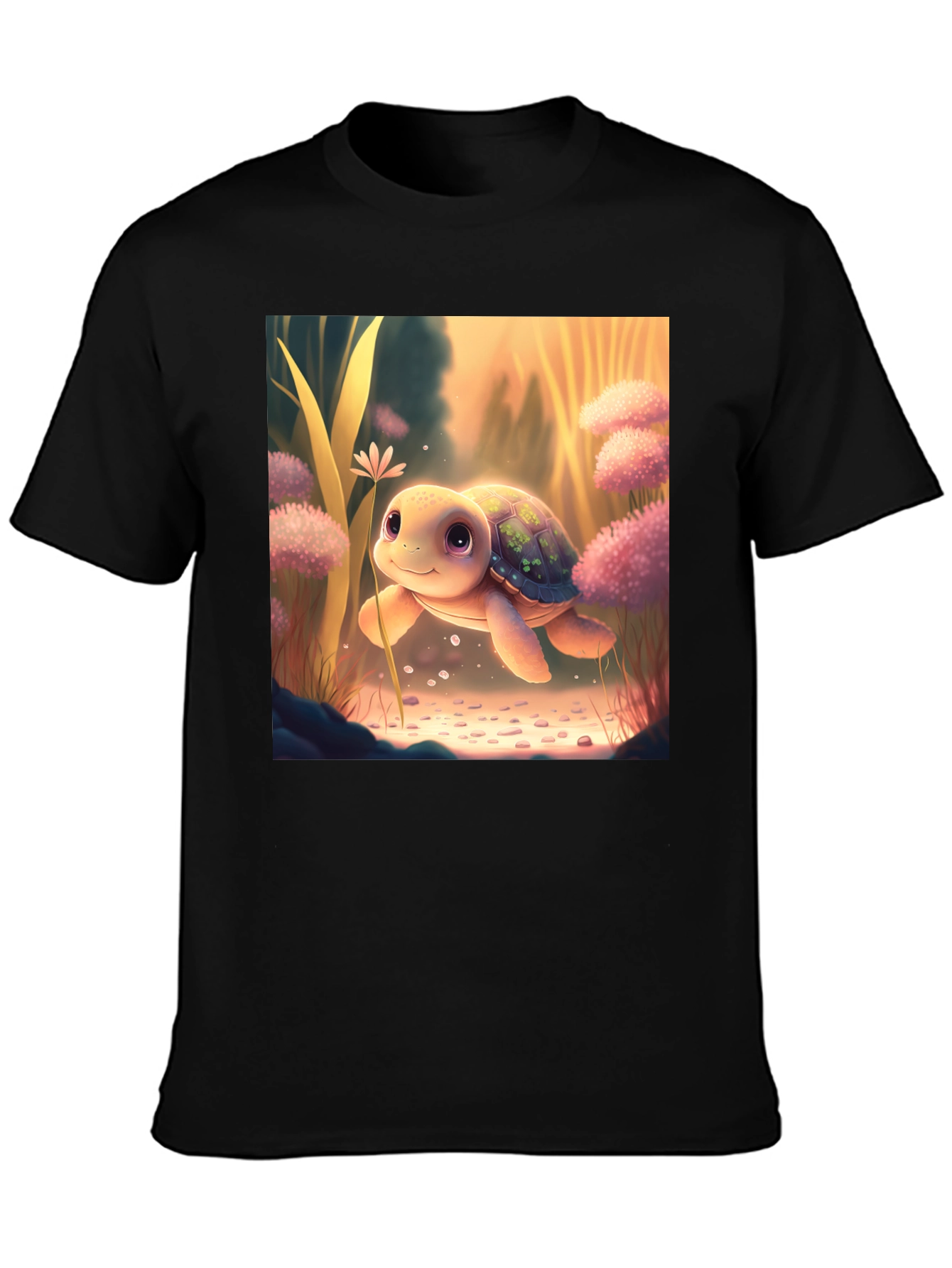 Cute Turtle Graphic T-Shirt