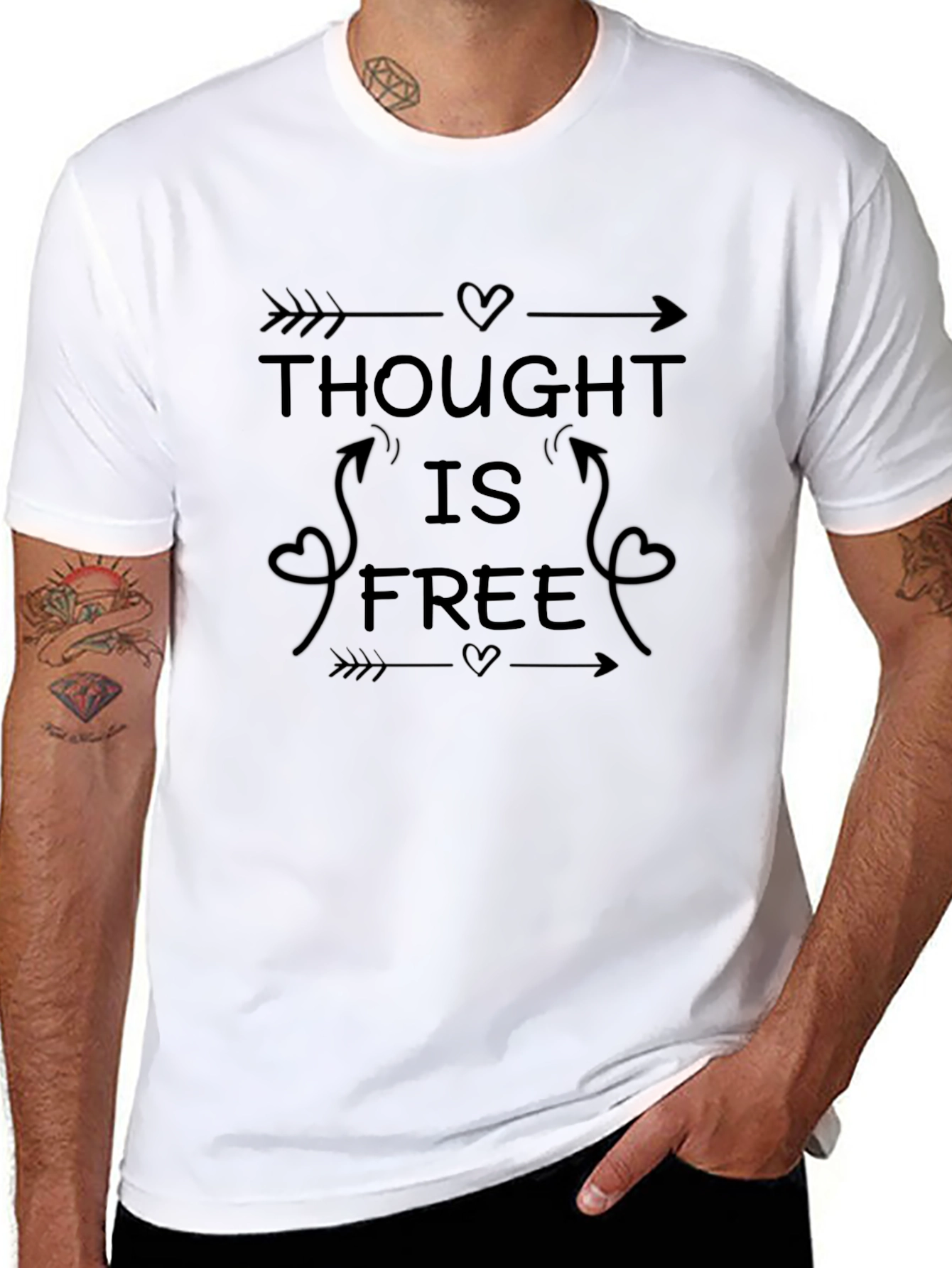 Thought is Free Black Graphic Tee