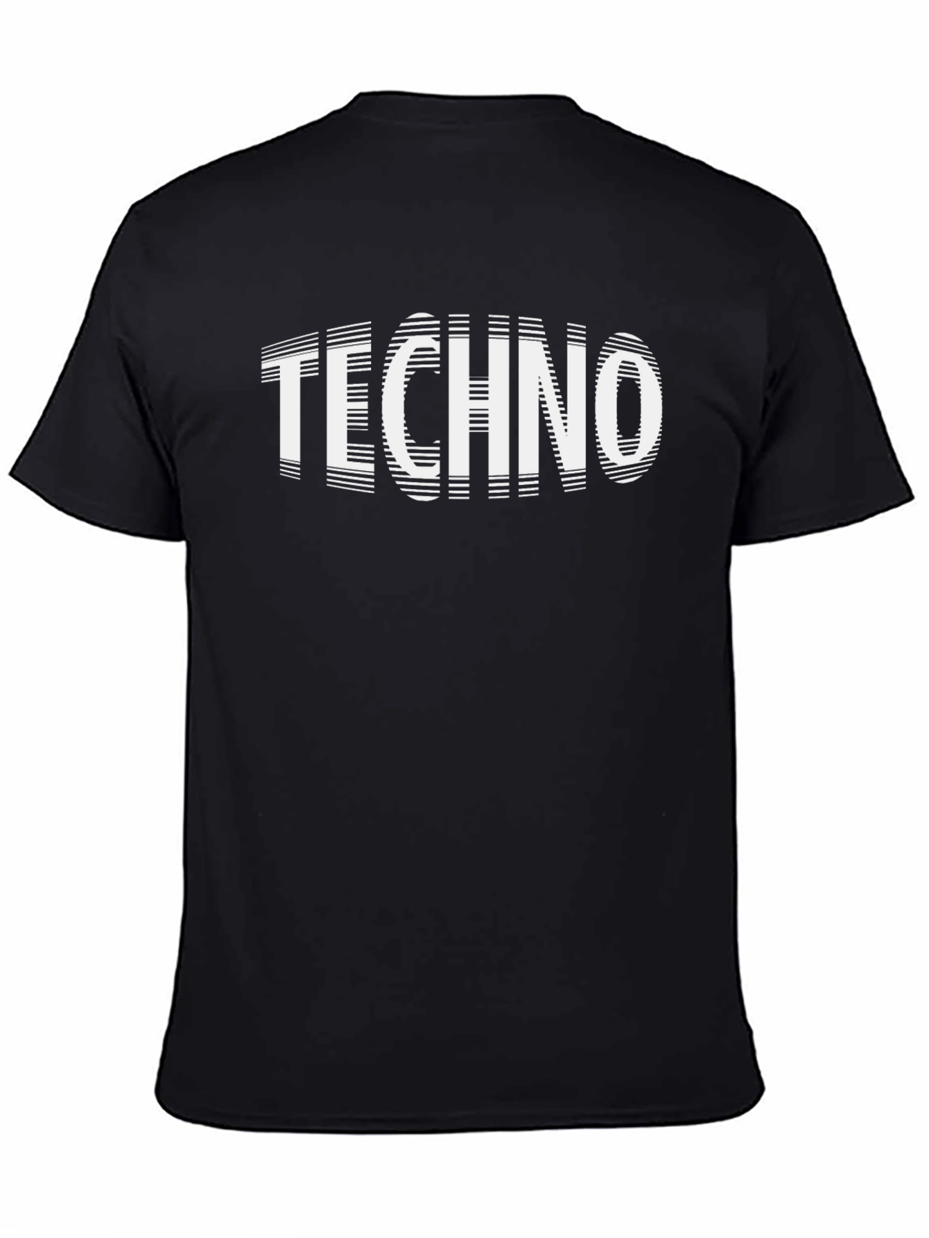 Techno Music Graphic Tee - Black Cotton T-Shirt